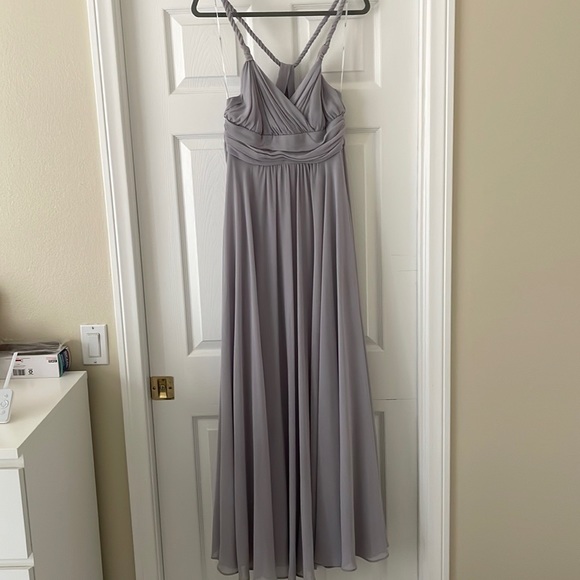 Lulus Dresses & Skirts - Lulu’s light grey maxi bridesmaid dress